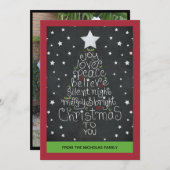 黒板クリスマスハンド文字 – 家族写真 シーズンカード (正面/裏面)