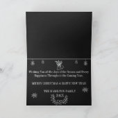 黒板クリスマス折り畳みフォトカード シーズンカード (内部)