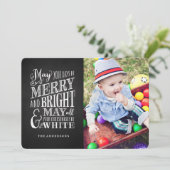 黒板クリスマス シーズンカード (スタンド正面)