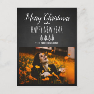 黒板クリスマス&新年 祝日の写真 シーズンポストカード