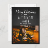 黒板クリスマス&新年 |祝日の写真 シーズンポストカード (正面/裏面)
