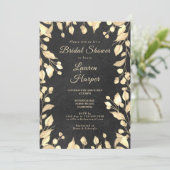 黒板クリーム フローラル ブライダルシャワー 招待状 (スタンド正面)