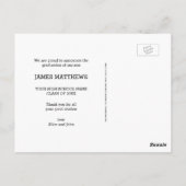 黒板グラード | 卒業式ありがとうはがき ポストカード (裏面)