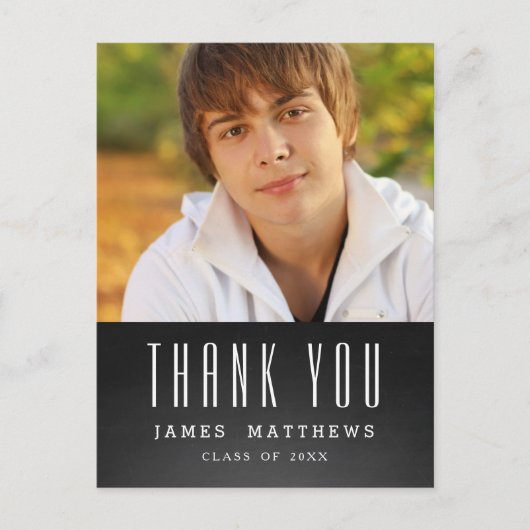 黒板グラード | 卒業式ありがとうはがき ポストカード (正面)