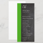 黒板グリーン結婚式 プログラム (正面/裏面)
