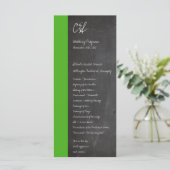黒板グリーン結婚式 プログラム (スタンド正面)