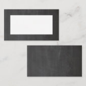 黒板グレイ結婚ズ。モダンシンプル黒板 プレイスカード (正面/裏面)