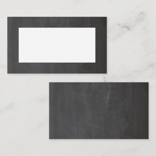 黒板グレイ結婚ズ。モダンシンプル黒板 プレイスカード (正面/裏面)