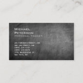 黒板グレーフィットネススポーツ名刺 名刺 (裏面)