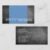 黒板グレーブルーフィットネススポーツ名刺 名刺 (正面/裏面)