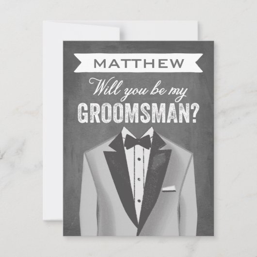 黒板グロムスマン | Groomsman 招待状 (正面)