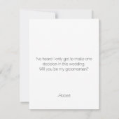 黒板グロムスマン | Groomsman 招待状 (裏面)