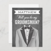 黒板グロムスマン | Groomsman 招待状 (正面/裏面)