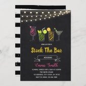 黒板コクテール  バーをストック  インビテーション (正面/裏面)