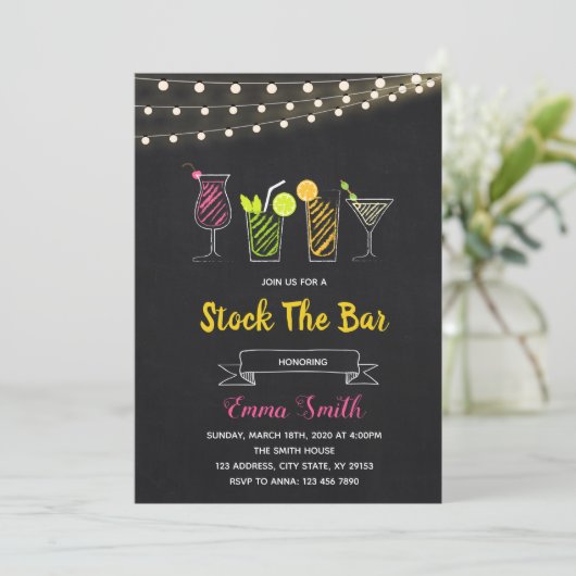 黒板コックテール  バーをストックする  招待状 (スタンド正面)