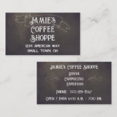 黒板コーヒーショップの名刺 名刺 (正面/裏面)