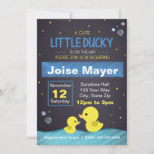 黒板ゴムダッキー(アヒルちゃん)招待状(少年) 招待状 (正面)