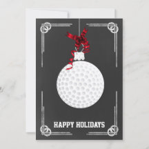 黒板ゴルファークリスマスカード