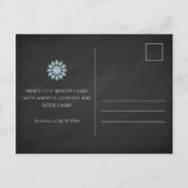 黒板ゴージャスな雪片が雪を降らせる ポストカード (裏面)