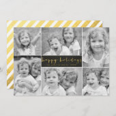 黒板ゴールドホリデーフォトカード シーズンカード (正面/裏面)