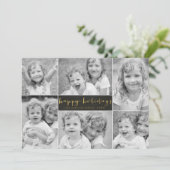 黒板ゴールドホリデーフォトカード シーズンカード (スタンド正面)