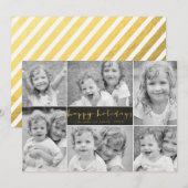 黒板ゴールドホリデー写真カード シーズンカード (正面/裏面)