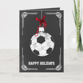黒板サッカープレーヤークリスマスカード シーズンカード