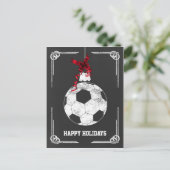 黒板サッカープレーヤークリスマスカード シーズンポストカード (スタンド正面)