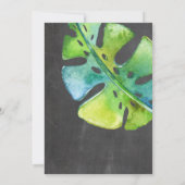 黒板サファリジャングル動物ベビーシャワー 招待状 (裏面)