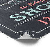 黒板シャワーサイン歓迎ポスター ポスター (角)