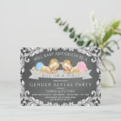 黒板ジェンダーリビールシャワー招待状 招待状 (スタンド正面)