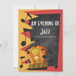 黒板ジャズブルーステーマパーティー 招待状