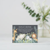 黒板ジャングル動物ベビーギフト ディスプレイシャワー エンクロージャーカード (スタンド正面)