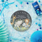 黒板ジャングル動物ベビーシャワー7"プレート ペーパープレート (パーティー)