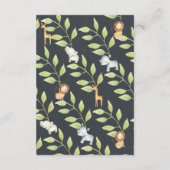 黒板ジャングル赤ちゃんシャワーベビーカード帳 エンクロージャーカード (裏面)