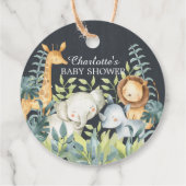 黒板ジャングル赤ちゃんシャワー好意ギフトラベル フェイバータグ (裏面)