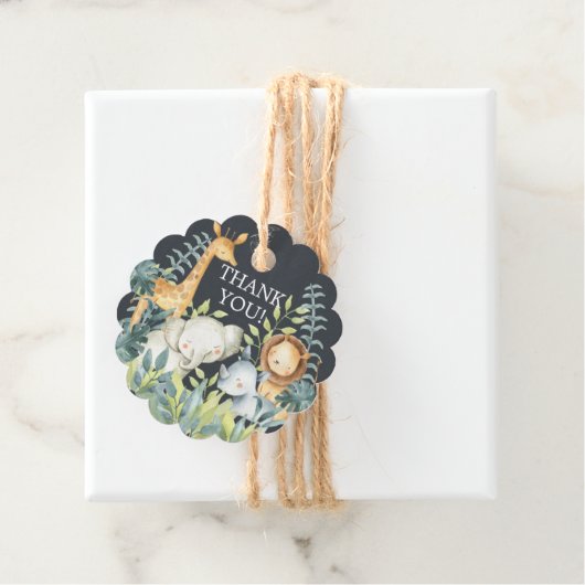 黒板ジャングル赤ちゃんシャワー好意ギフトラベル フェイバータグ (インサイチュ)