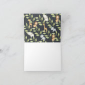 黒板ジャングル ベイビーシャワー 感謝カード (内部)