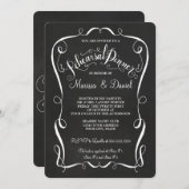 黒板スクロールリハーサル夕食書 招待状 (正面/裏面)