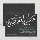 黒板スタイルのウェディングシャワー招待状 招待状 (正面/裏面)