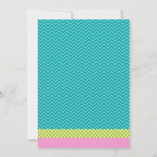 黒板スタイルのピザ作りパーティー招待状（女の子向け） 招待状 (裏面)