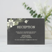 黒板スタイルのブーム ウェディング レセプション カード (スタンド正面)