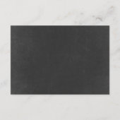 黒板スタイルのブーム ウェディング レセプション カード (裏面)