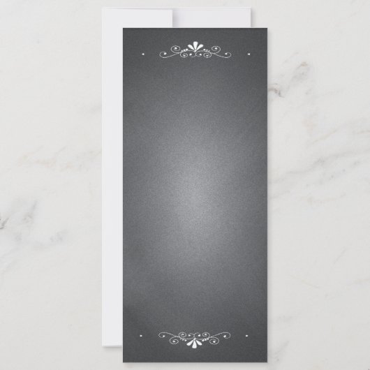 黒板スタイルの結婚式の受付メニューカード 招待状 (裏面)