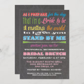 黒板スタイルの花嫁の仲間たちとのランチ会への招待状 招待状 (正面/裏面)