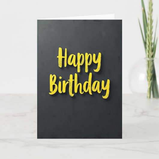 黒板スタイルの誕生日カード カード (正面)