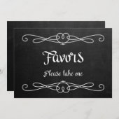 黒板スタイルの「ギフト」ウェディングサイン (正面/裏面)