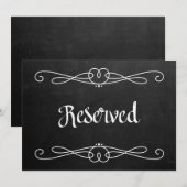 黒板スタイルの「予約済み」ウェディングサイン (正面/裏面)