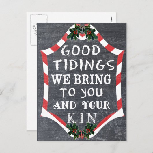 黒板スタイルクリスマスカード シーズンポストカード (正面/裏面)