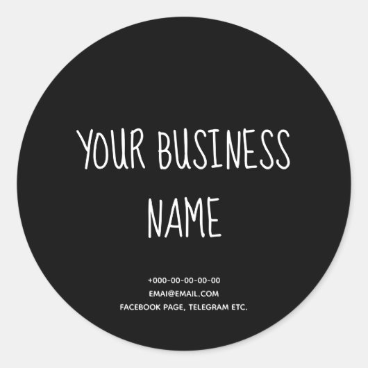 黒板スタイルスタイリッシュケーキ,ベーカリー,手作り ラウンドシール (正面)